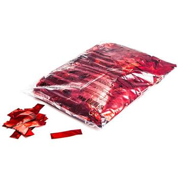 Metallic Confetti Red Rectangles